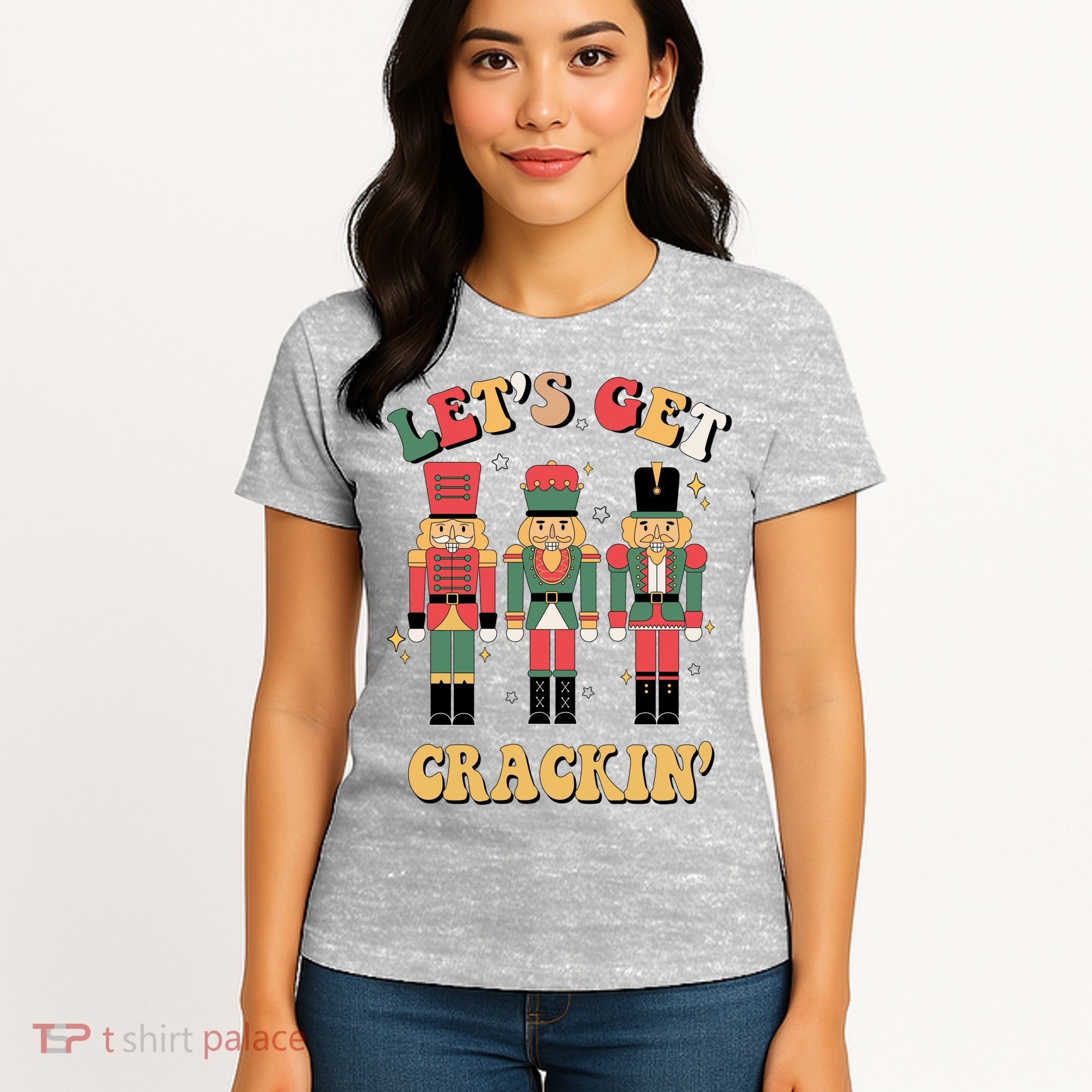 Lets Get Crackin Funny Christmas Women's T-Shirt