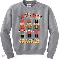 Lets Get Crackin Funny Christmas Kids Sweatshirt thumb 0