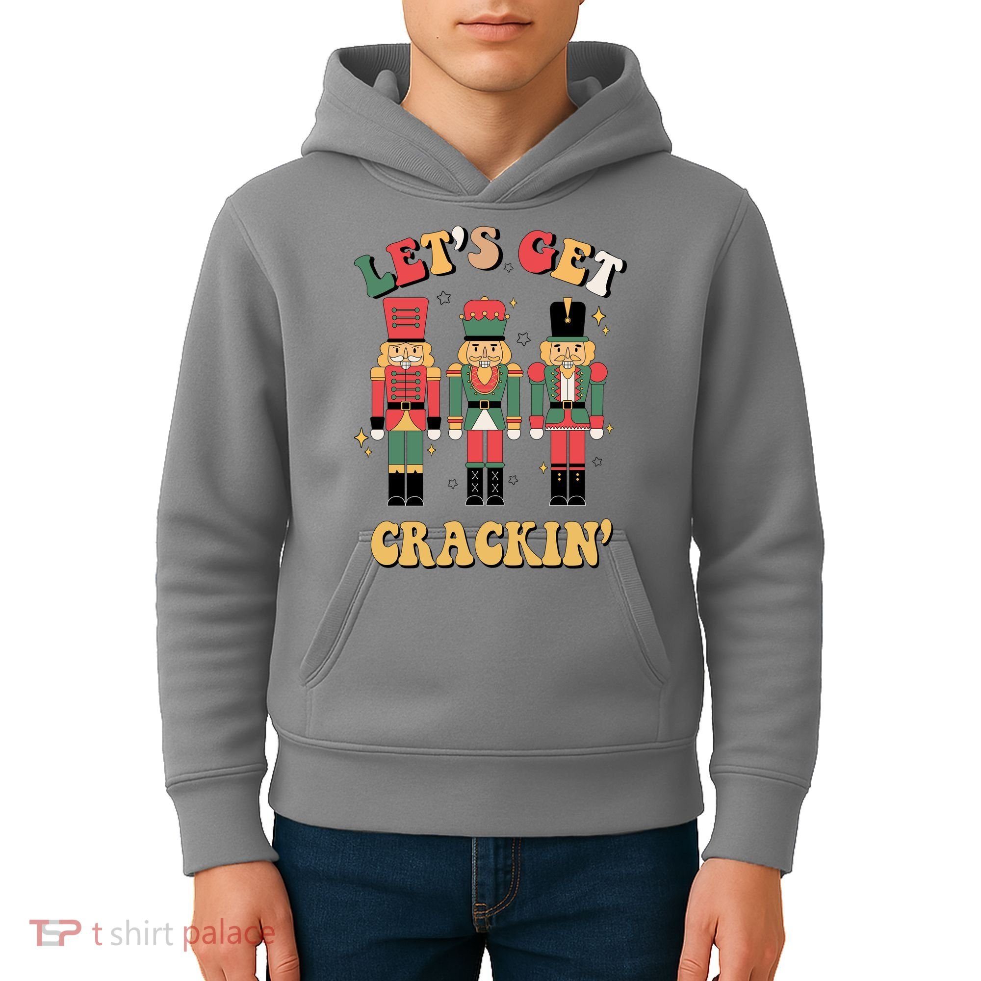 Lets Get Crackin Funny Christmas Kids Hoodie