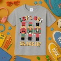 Lets Get Crackin Funny Christmas Kids T-Shirt thumb 3
