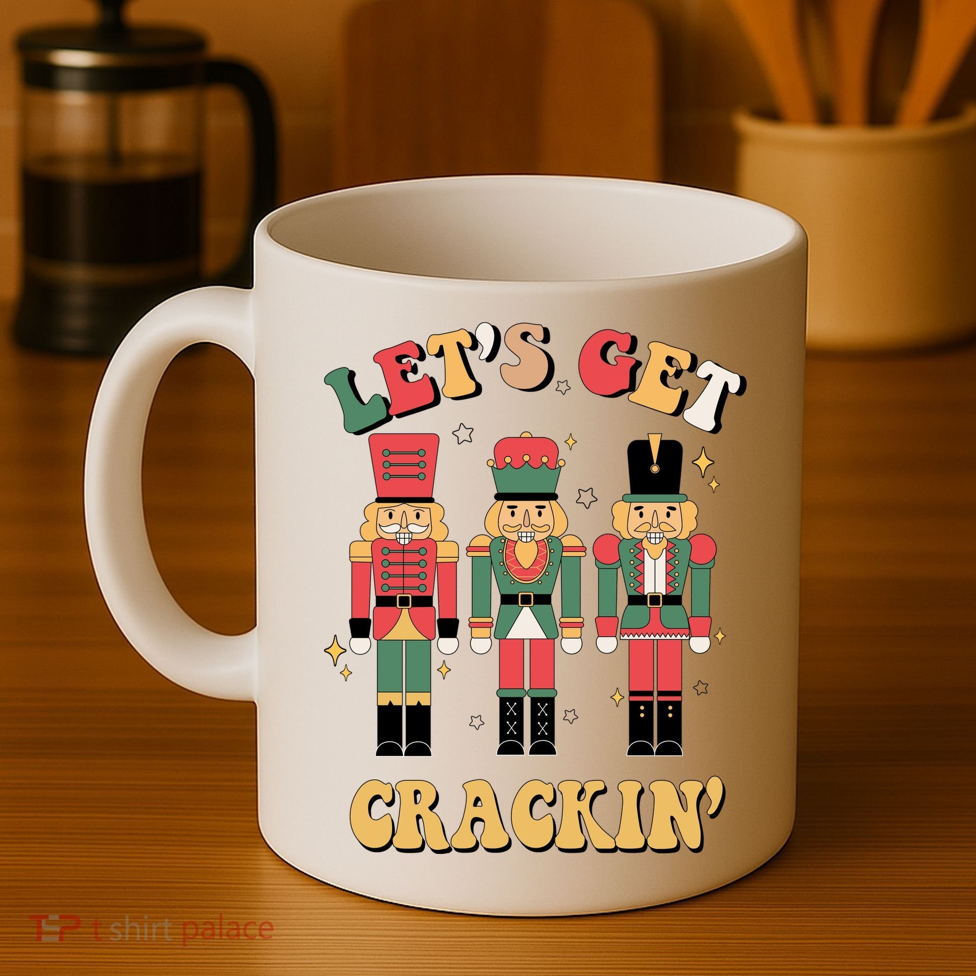 Lets Get Crackin Funny Christmas Coffee Mug