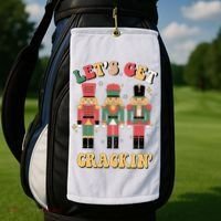 Lets Get Crackin Funny Christmas Golf Towel thumb 2