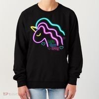 Let's Glow Crazy Unicorn Cute Women's Sweatshirt thumb 0