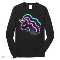 Let's Glow Crazy Unicorn Cute Long Sleeve Shirt thumb 0