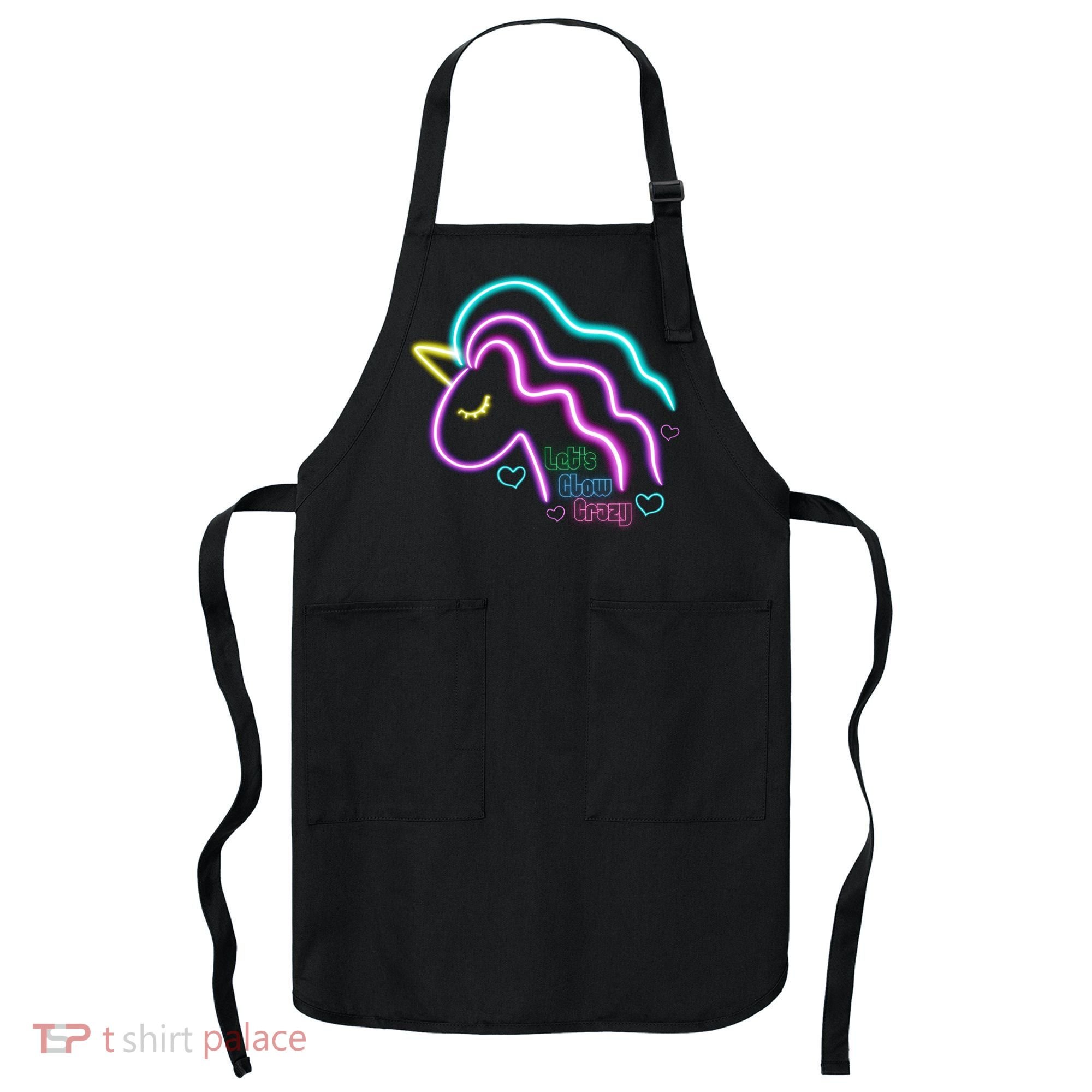Let's Glow Crazy Unicorn Cute Apron