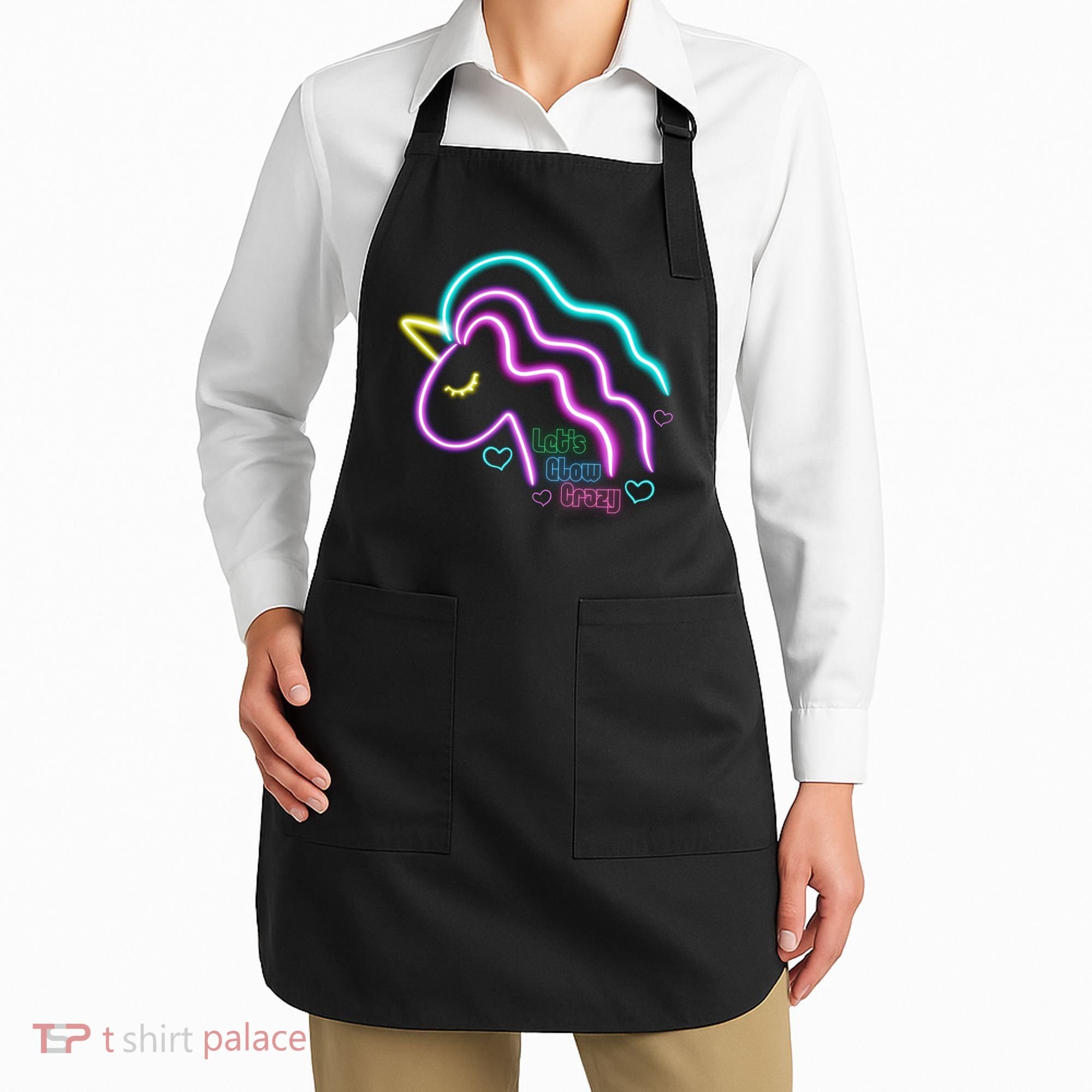 Let's Glow Crazy Unicorn Cute Apron