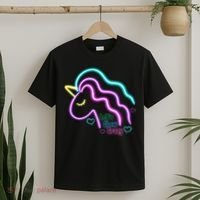 Let's Glow Crazy Unicorn Cute T-Shirt thumb 2