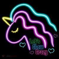 Let's Glow Crazy Unicorn Cute T-Shirt thumb 7