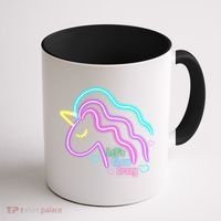 Let's Glow Crazy Unicorn Cute Coffee Mug thumb 1