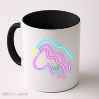 Let's Glow Crazy Unicorn Cute Coffee Mug thumb 0