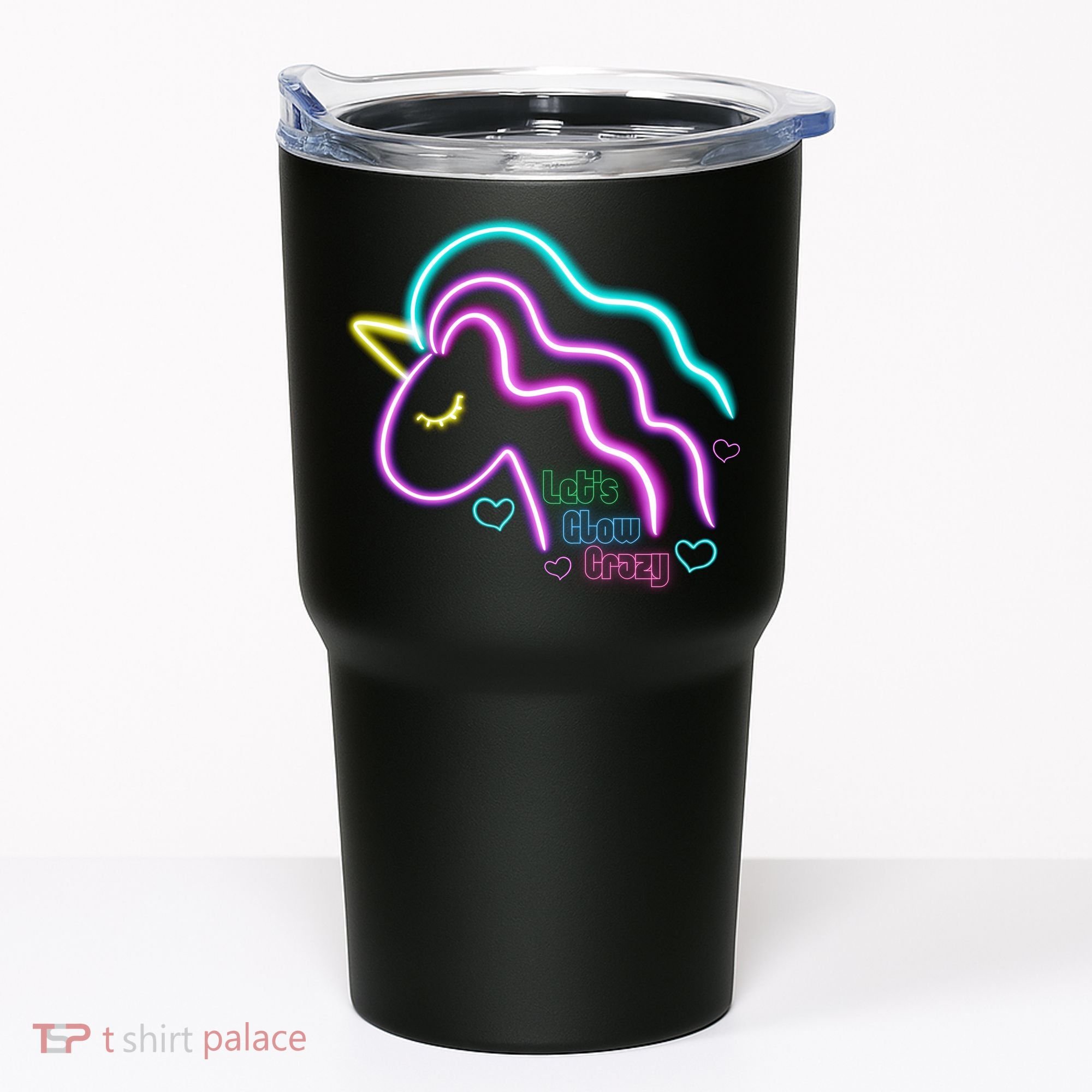 Let's Glow Crazy Unicorn Cute Tumbler