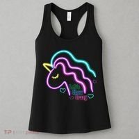 Let's Glow Crazy Unicorn Cute Women's Tank Top thumb 3
