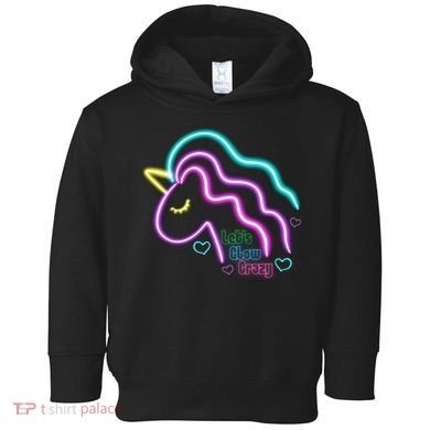 Let's Glow Crazy Unicorn Cute Toddler Hoodie