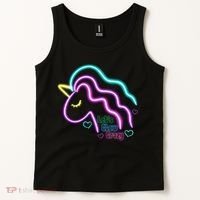 Let's Glow Crazy Unicorn Cute Tank Top thumb 2