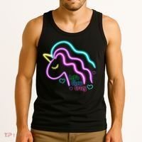 Let's Glow Crazy Unicorn Cute Tank Top thumb 3