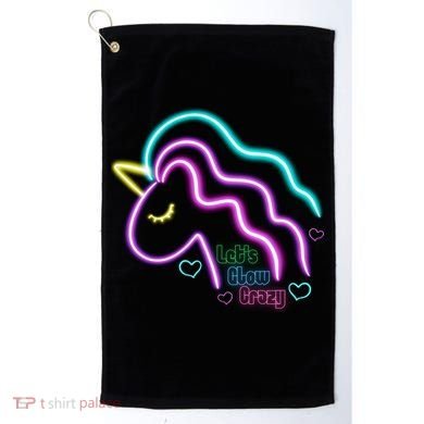 Let's Glow Crazy Unicorn Cute Golf Towel
