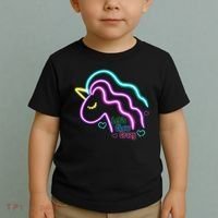 Let's Glow Crazy Unicorn Cute Toddler T-Shirt thumb 2