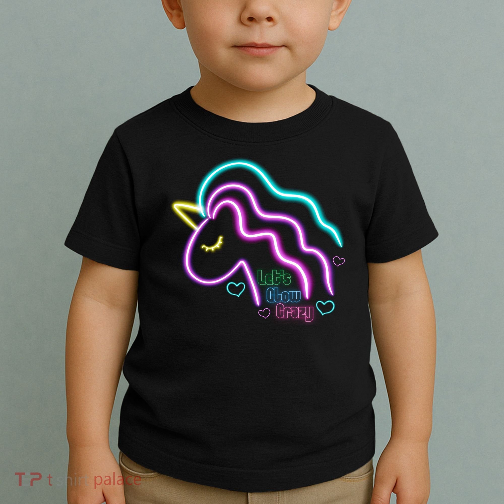 Let's Glow Crazy Unicorn Cute Toddler T-Shirt
