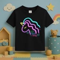 Let's Glow Crazy Unicorn Cute Toddler T-Shirt thumb 3