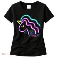 Let's Glow Crazy Unicorn Cute Women's T-Shirt thumb 0