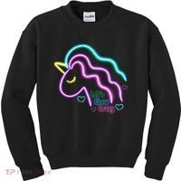 Let's Glow Crazy Unicorn Cute Kids Sweatshirt thumb 0