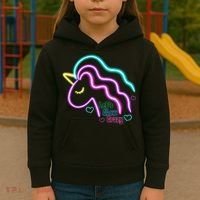 Let's Glow Crazy Unicorn Cute Kids Hoodie thumb 3