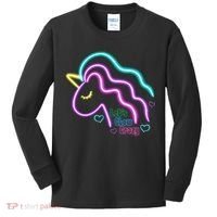 Let's Glow Crazy Unicorn Cute Kids Long Sleeve Shirt thumb 0