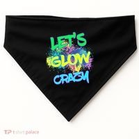 Let's Glow Crazy Glow Party 80s Retro Costume Party Lover Cute Gift USA-Made Doggie Bandana thumb 0