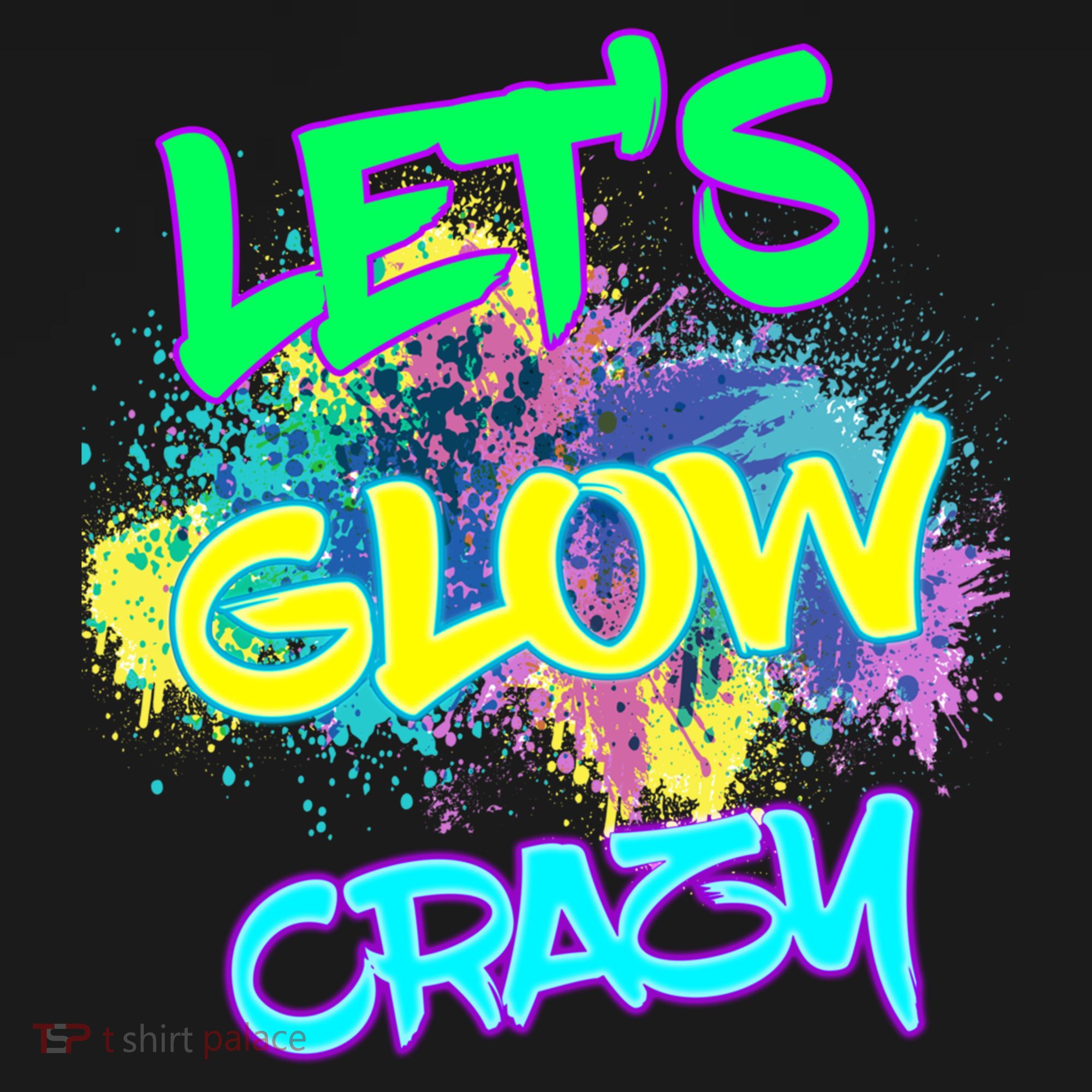 Let's Glow Crazy Glow Party 80s Retro Costume Party Lover Cute Gift Bucket Hat