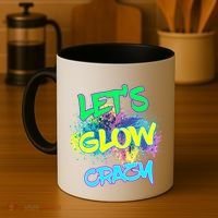 Let's Glow Crazy Glow Party 80s Retro Costume Party Lover Cute Gift Coffee Mug thumb 4