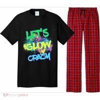 Let's Glow Crazy Glow Party 80s Retro Costume Party Lover Cute Gift Pajama Set thumb 0