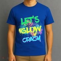 Let's Glow Crazy Glow Party 80s Retro Costume Party Lover Cute Gift T-Shirt thumb 3