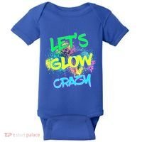 Let's Glow Crazy Glow Party 80s Retro Costume Party Lover Cute Gift Baby Bodysuit thumb 0
