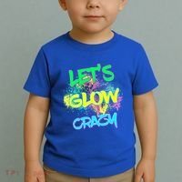Let's Glow Crazy Glow Party 80s Retro Costume Party Lover Cute Gift Toddler T-Shirt thumb 2