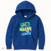 Let's Glow Crazy Glow Party 80s Retro Costume Party Lover Cute Gift Kids Hoodie thumb 0