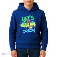 Let's Glow Crazy Glow Party 80s Retro Costume Party Lover Cute Gift Kids Hoodie thumb 4