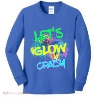 Let's Glow Crazy Glow Party 80s Retro Costume Party Lover Cute Gift Kids Long Sleeve Shirt thumb 0