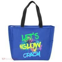 Let's Glow Crazy Glow Party 80s Retro Costume Party Lover Cute Gift Tote Bag thumb 0