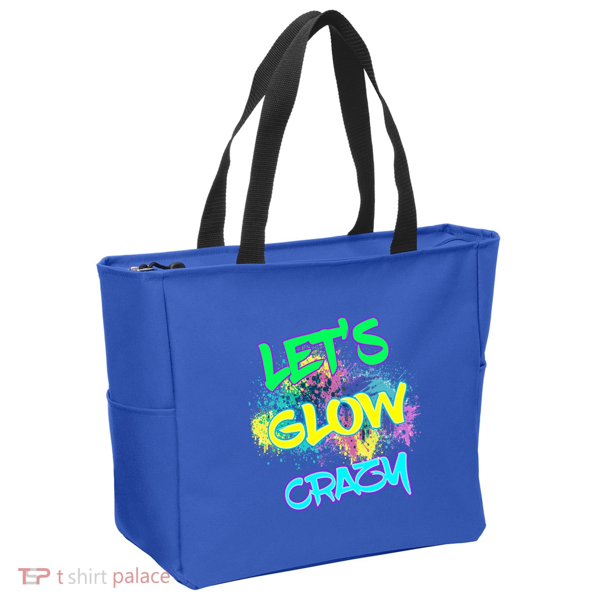 Let's Glow Crazy Glow Party 80s Retro Costume Party Lover Cute Gift Tote Bag