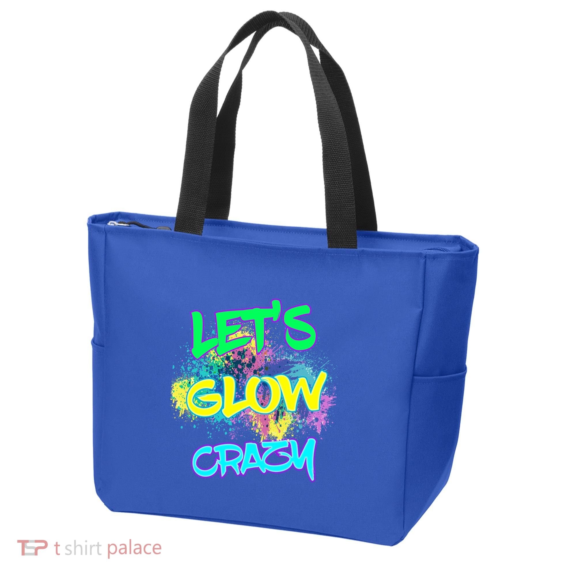Let's Glow Crazy Glow Party 80s Retro Costume Party Lover Cute Gift Tote Bag