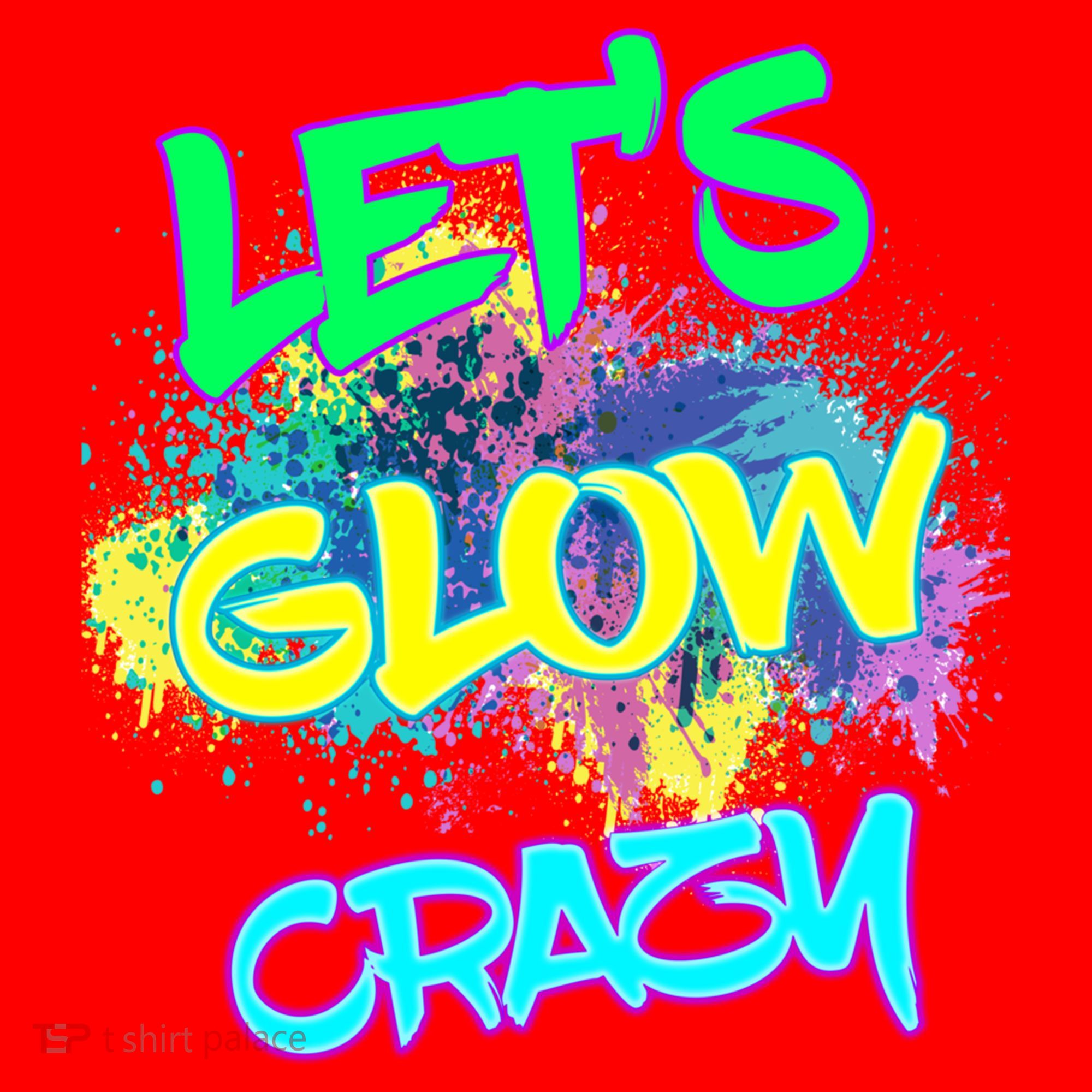 Let's Glow Crazy Glow Party 80s Retro Costume Party Lover Cute Gift Santa Hat