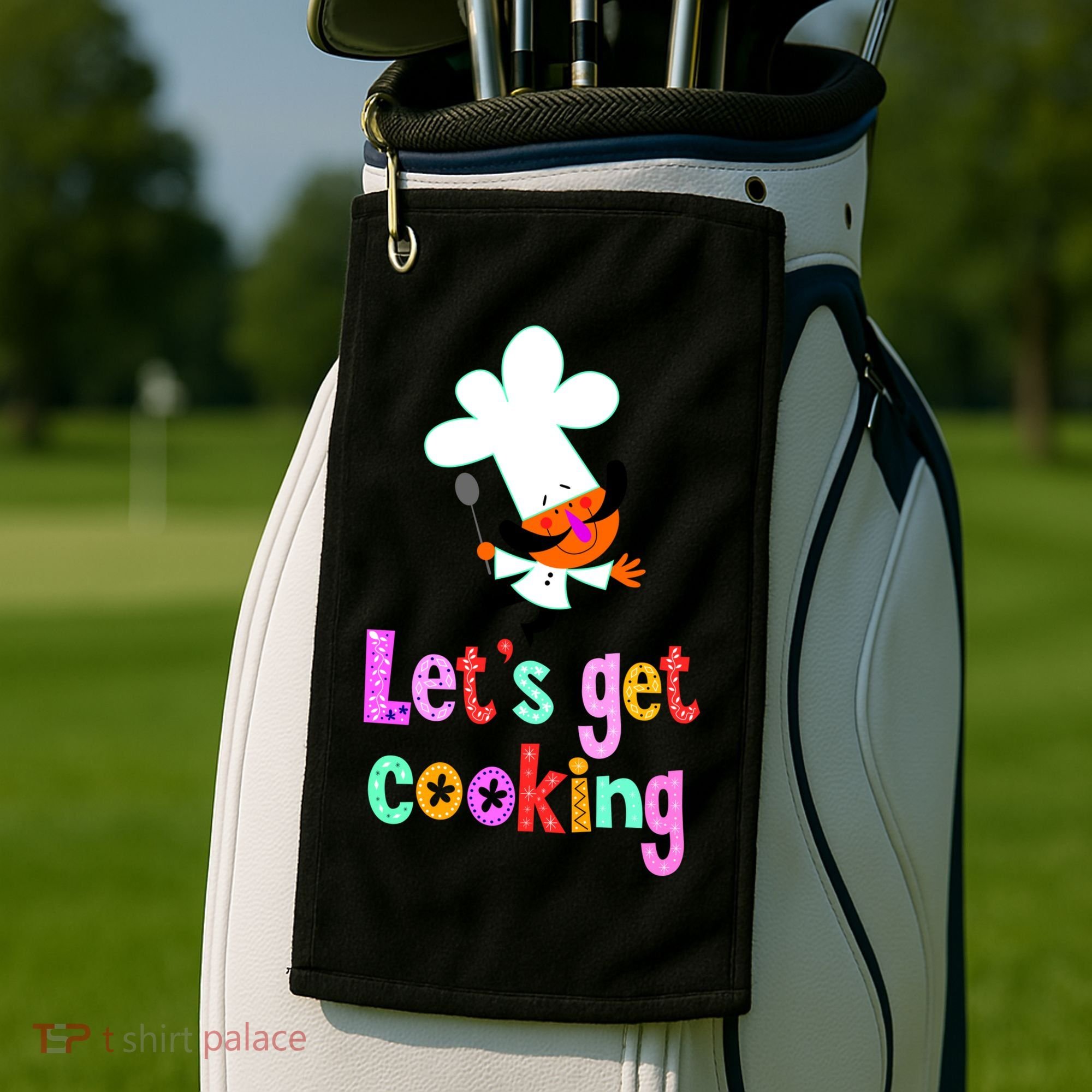 Lets Get Cooking Golf Towel