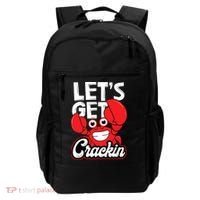 Let's Get Crackin Funny Crab Eater Seafood Lover Crab Boil Backpack thumb 0