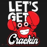 Let's Get Crackin Funny Crab Eater Seafood Lover Crab Boil Backpack thumb 2