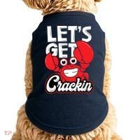 Let's Get Crackin Funny Crab Eater Seafood Lover Crab Boil Doggie Tank thumb 0