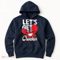 Let's Get Crackin Funny Crab Eater Seafood Lover Crab Boil Hoodie thumb 0