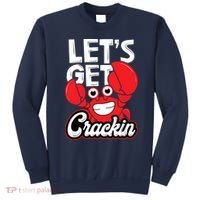 Let's Get Crackin Funny Crab Eater Seafood Lover Crab Boil Sweatshirt thumb 0