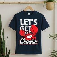 Let's Get Crackin Funny Crab Eater Seafood Lover Crab Boil T-Shirt thumb 2