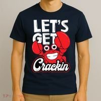 Let's Get Crackin Funny Crab Eater Seafood Lover Crab Boil T-Shirt thumb 3