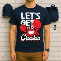 Let's Get Crackin Funny Crab Eater Seafood Lover Crab Boil T-Shirt thumb 6